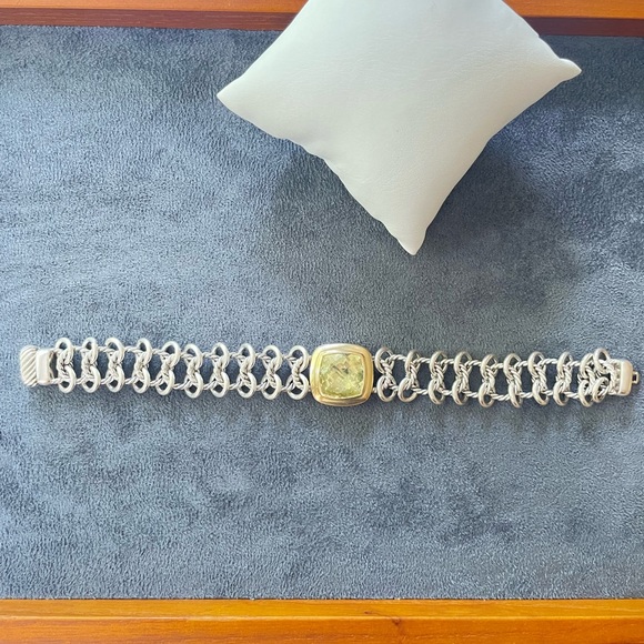 David Yurman Albion Chainmail Bracelet with Lemon Citrine 7" - Picture 8 of 10
